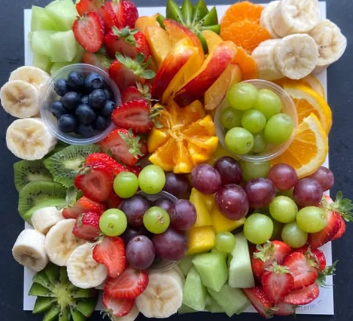 Tabla de frutas frescas